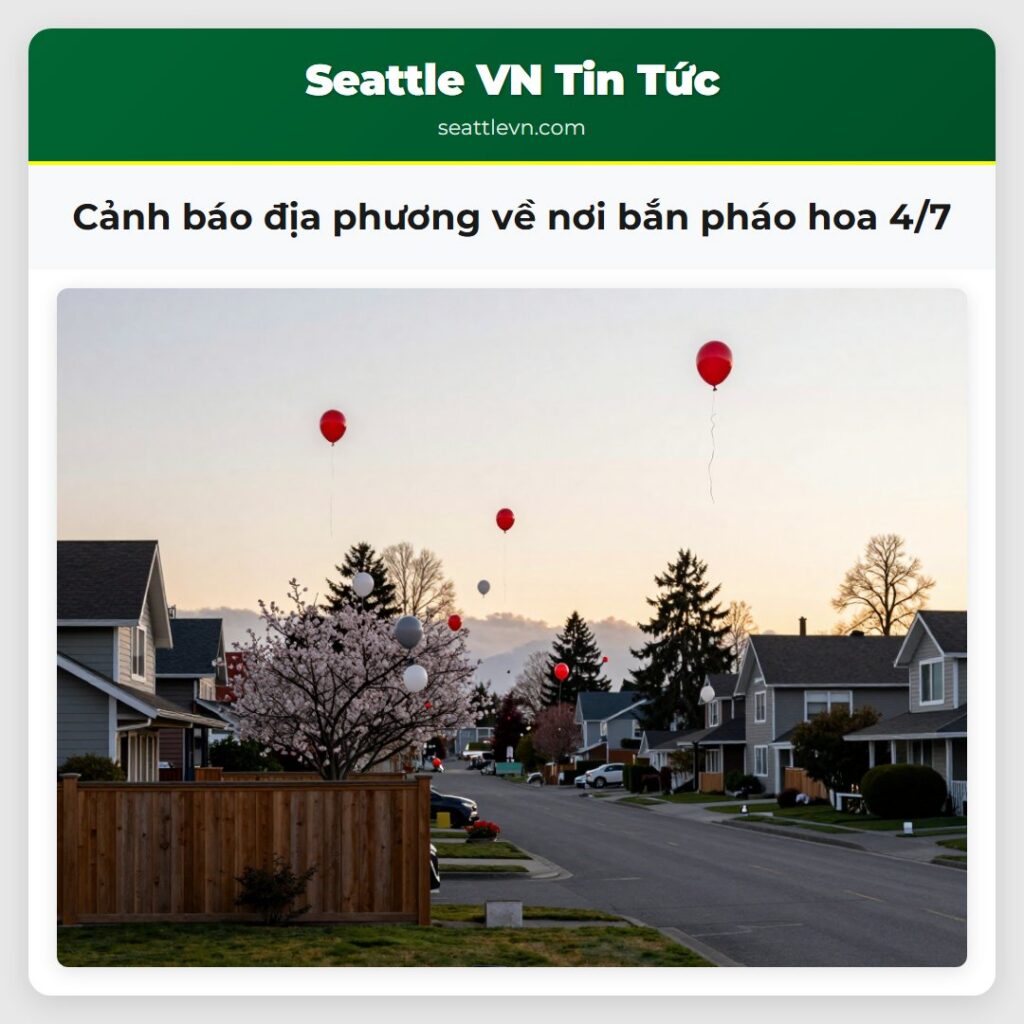 Cảnh báo địa phương về nơi bắn pháo hoa 4/7