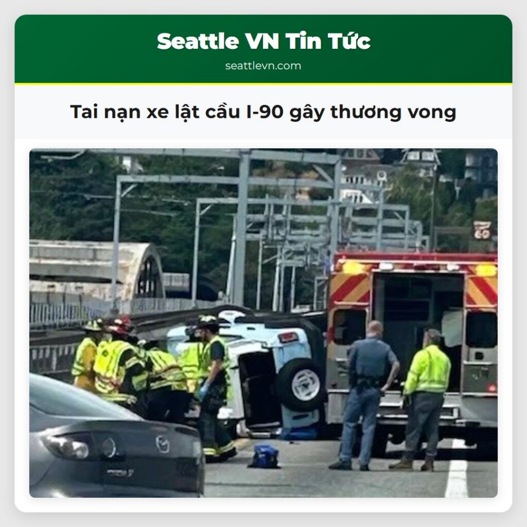 Tai nạn xe lật cầu I-90 gây thương vong