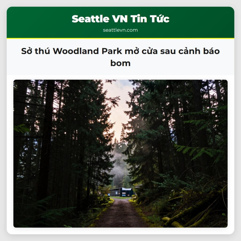 Sở thú Woodland Park mở cửa sau cảnh báo bom