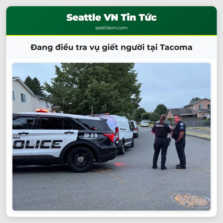 Đang điều tra vụ giết người tại Tacoma