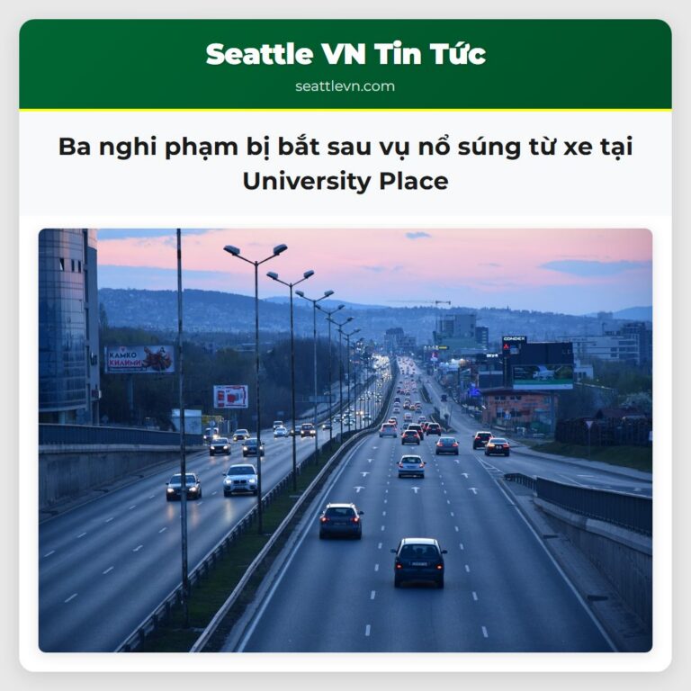 Ba nghi phạm bị bắt sau vụ nổ súng từ xe tại University Place