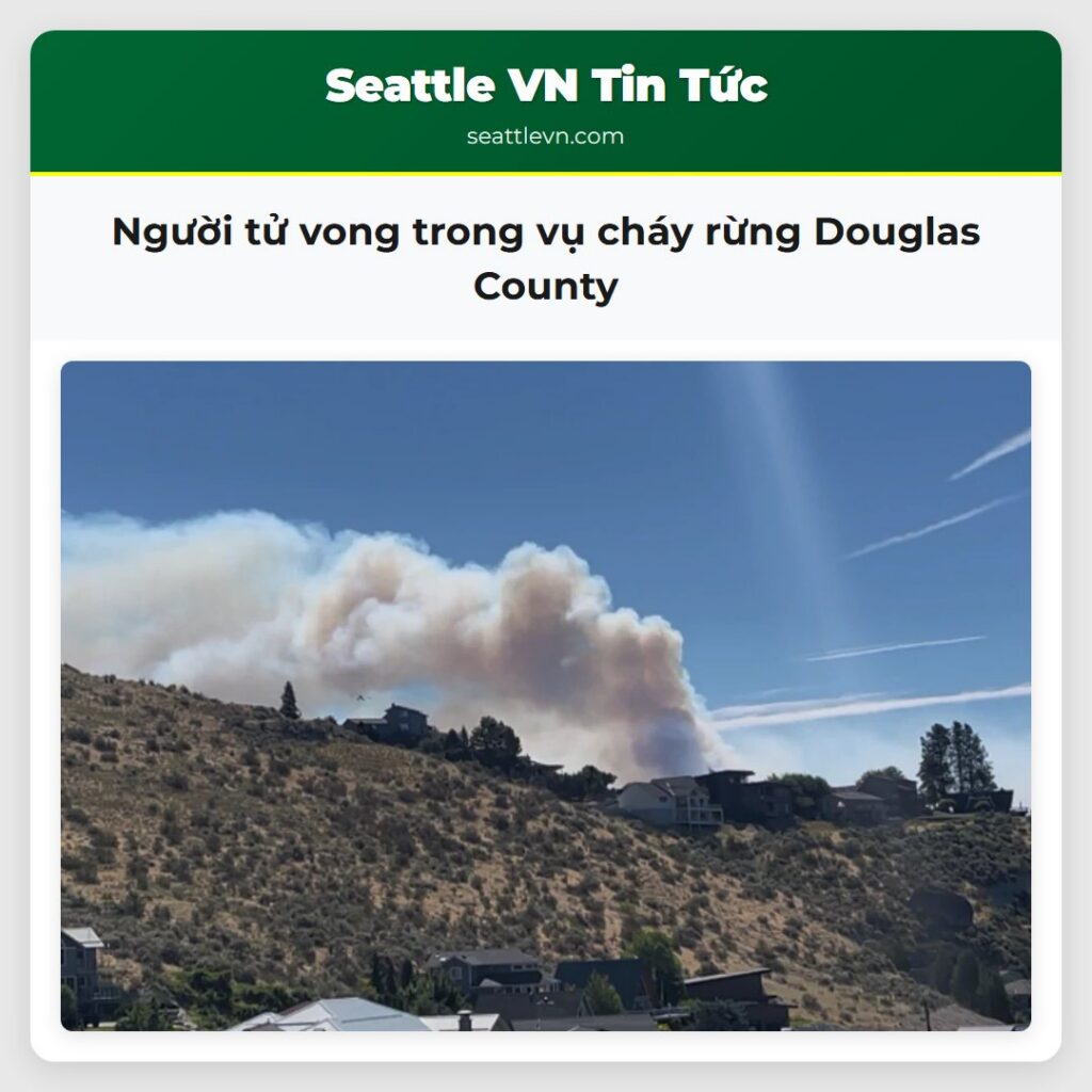 Người tử vong trong vụ cháy rừng Douglas County