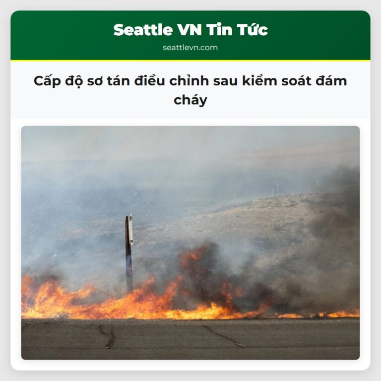 Cấp độ sơ tán điều chỉnh sau kiểm soát đám cháy