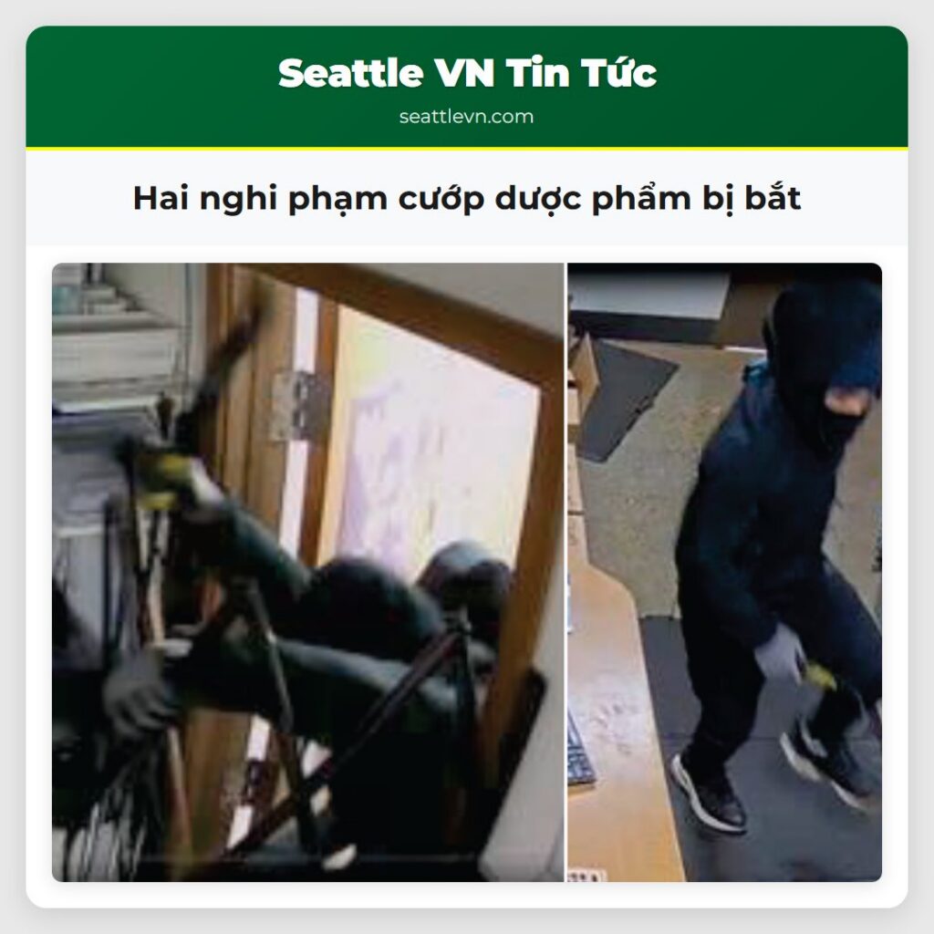 Hai nghi phạm cướp dược phẩm bị bắt