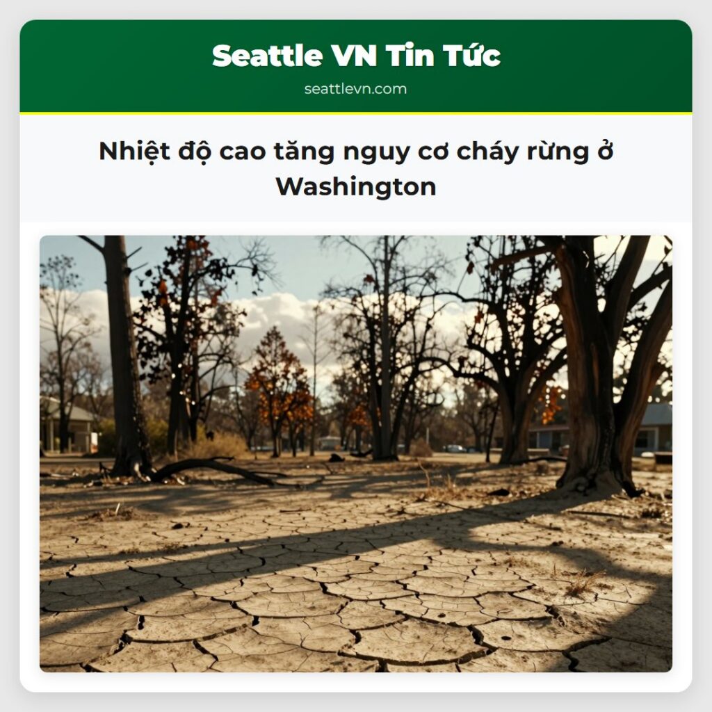 Nhiệt độ cao tăng nguy cơ cháy rừng ở Washington