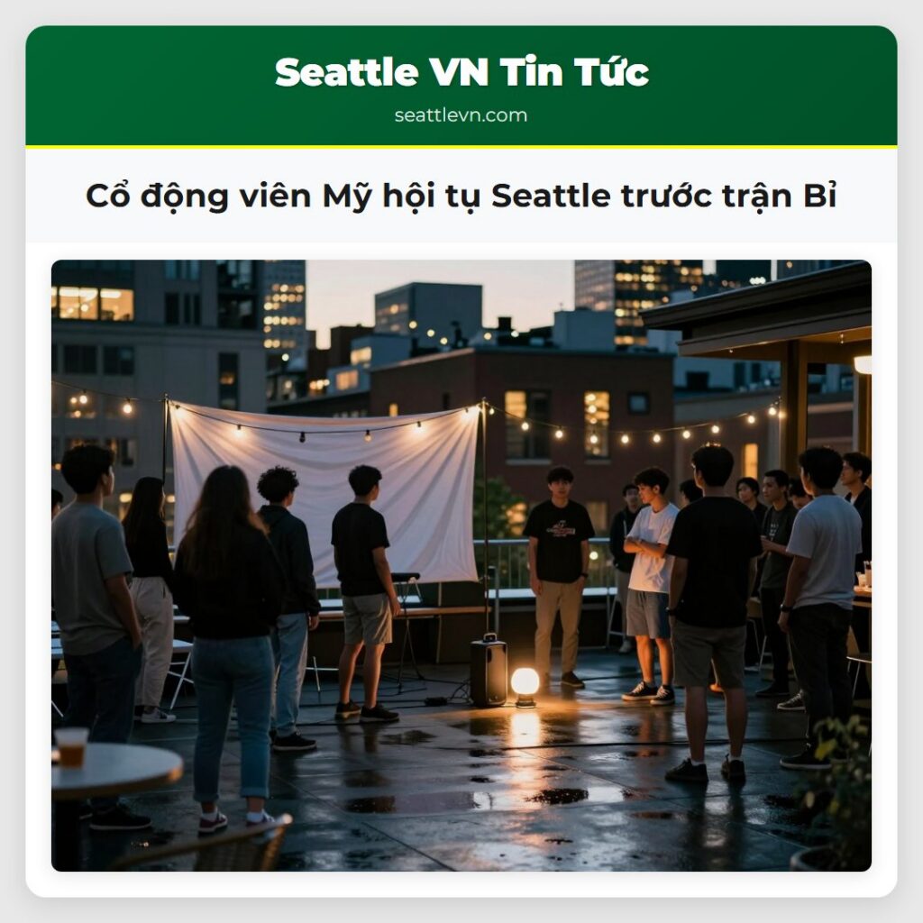Cổ động viên Mỹ hội tụ Seattle trước trận Bỉ
