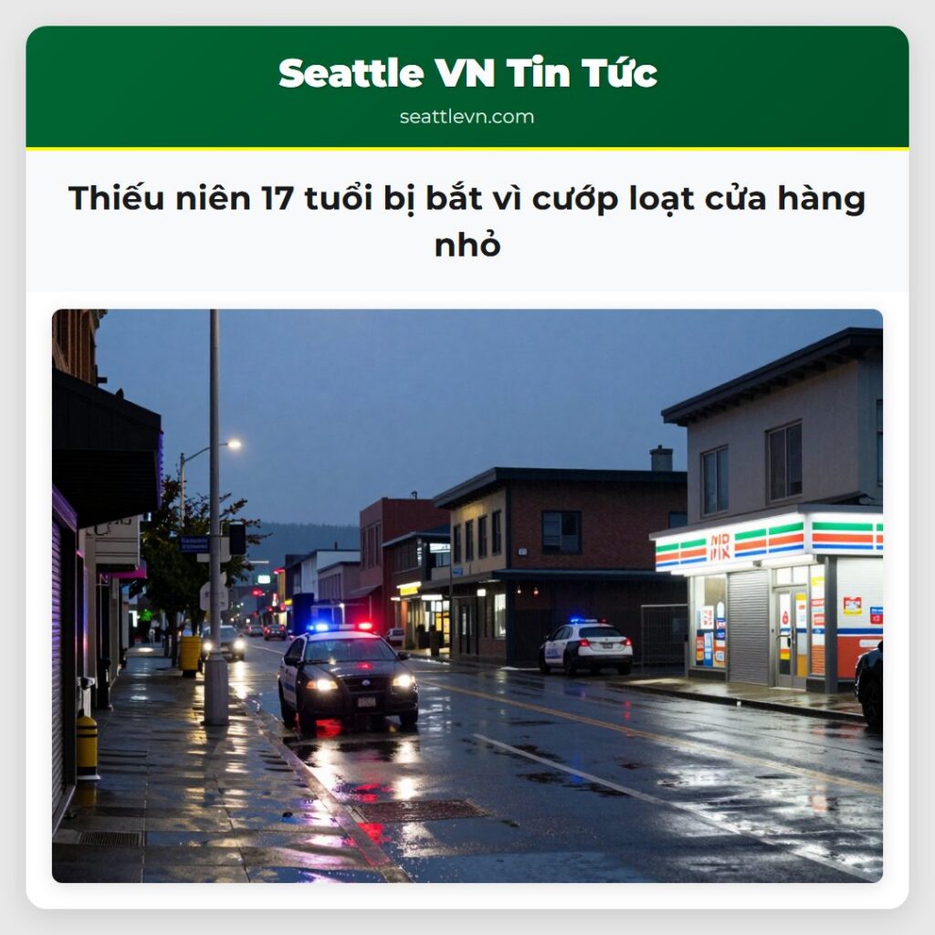 Thiếu niên 17 tuổi bị bắt vì cướp loạt cửa hàng
