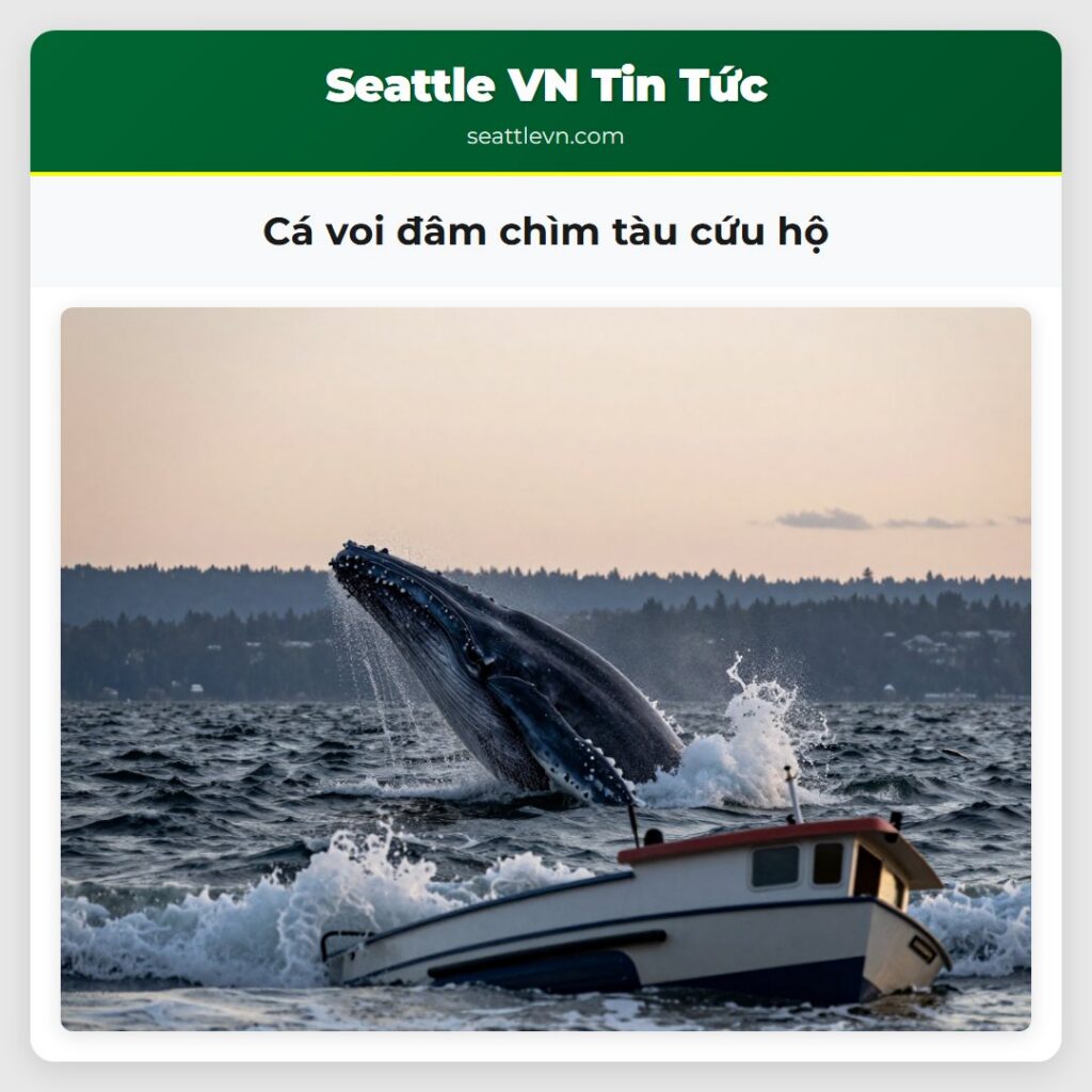 Cá voi đâm chìm tàu cứu hộ