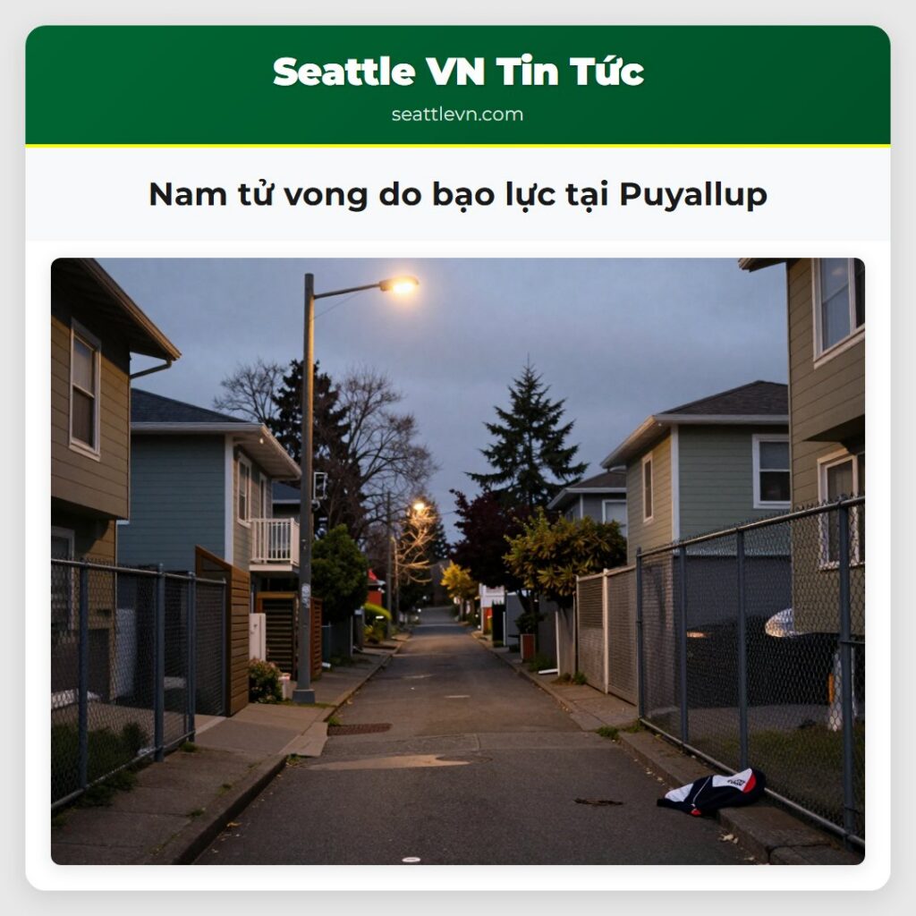 Nam tử vong do bạo lực tại Puyallup