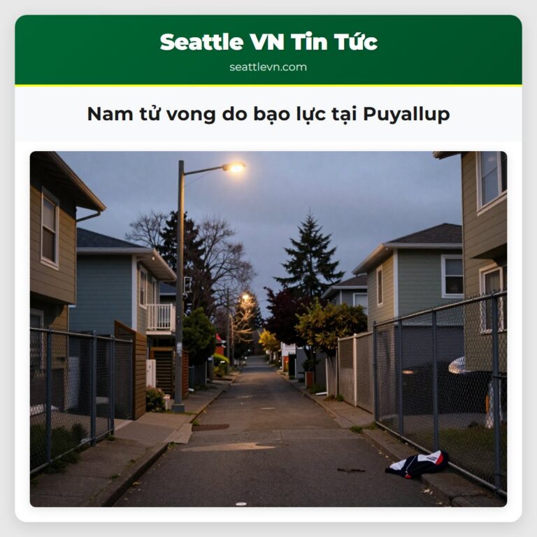 Nam tử vong do bạo lực tại Puyallup