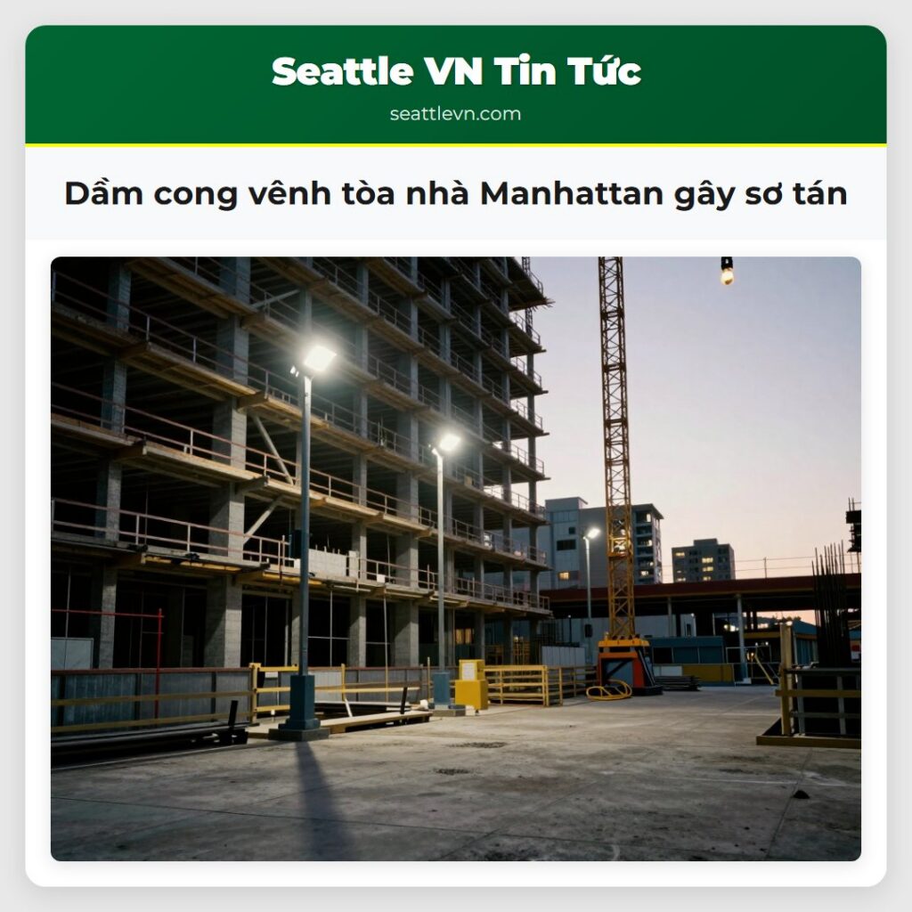 Dầm cong vênh tòa nhà Manhattan gây sơ tán