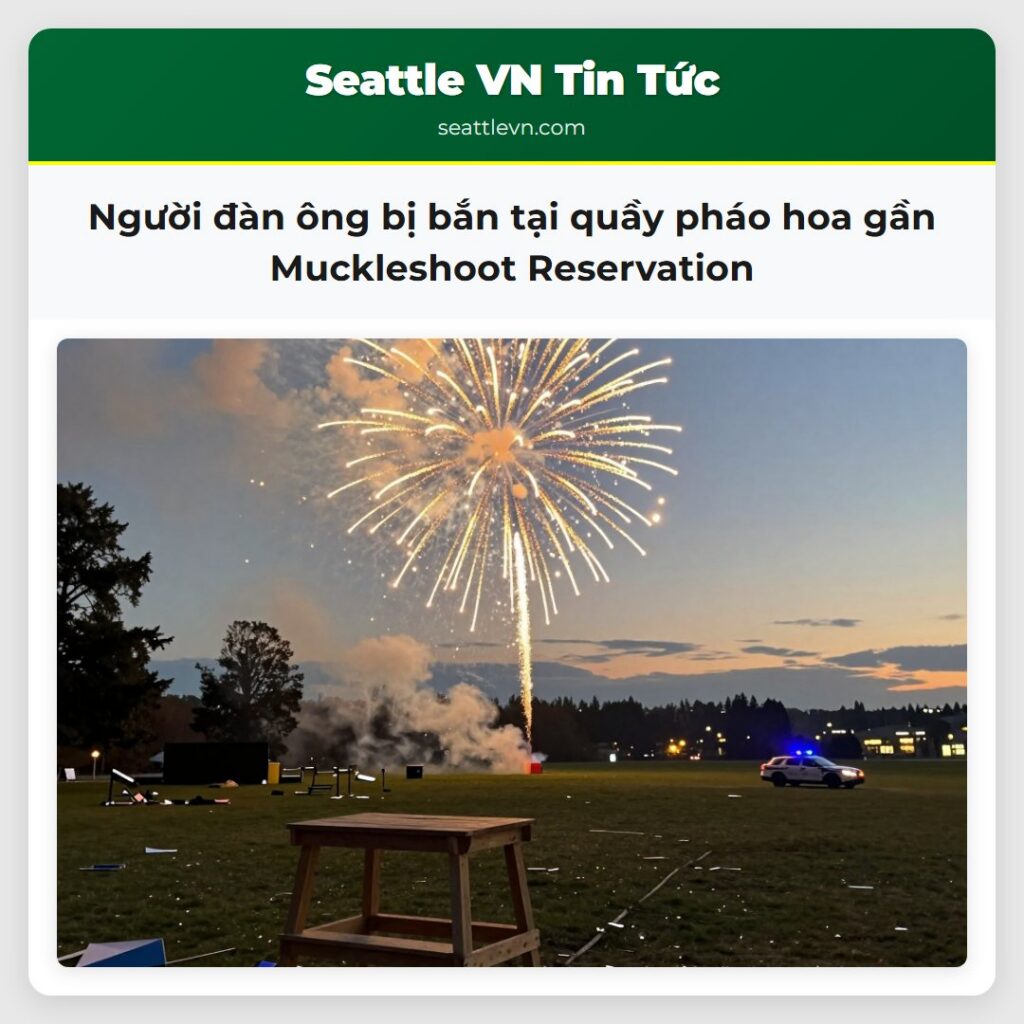 Người đàn ông bị bắn tại quầy pháo hoa gần