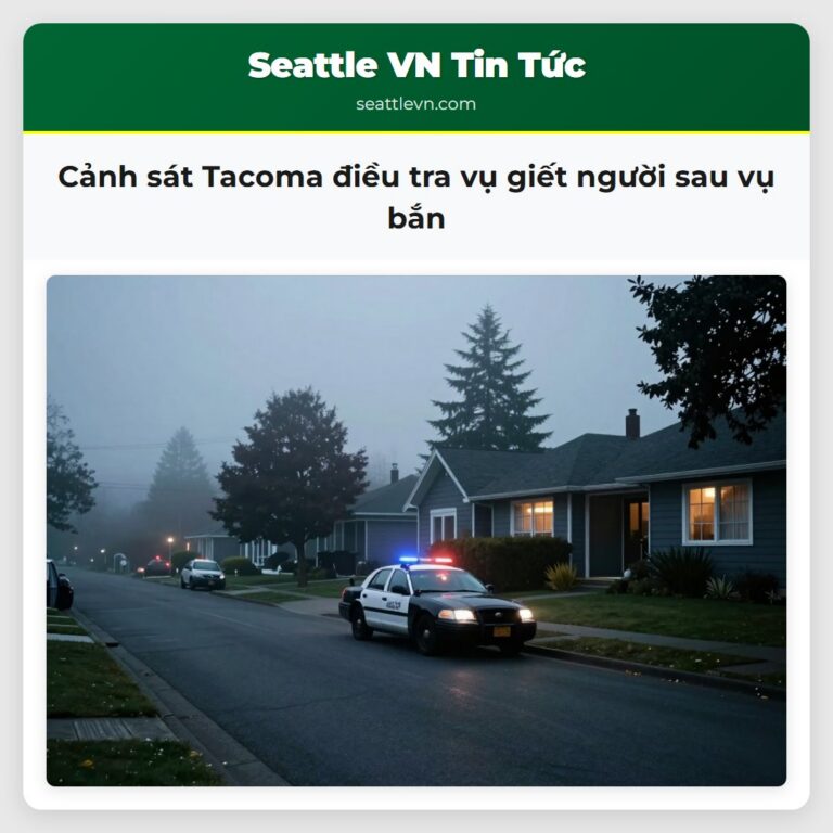 Cảnh sát Tacoma điều tra vụ giết người sau vụ bắn