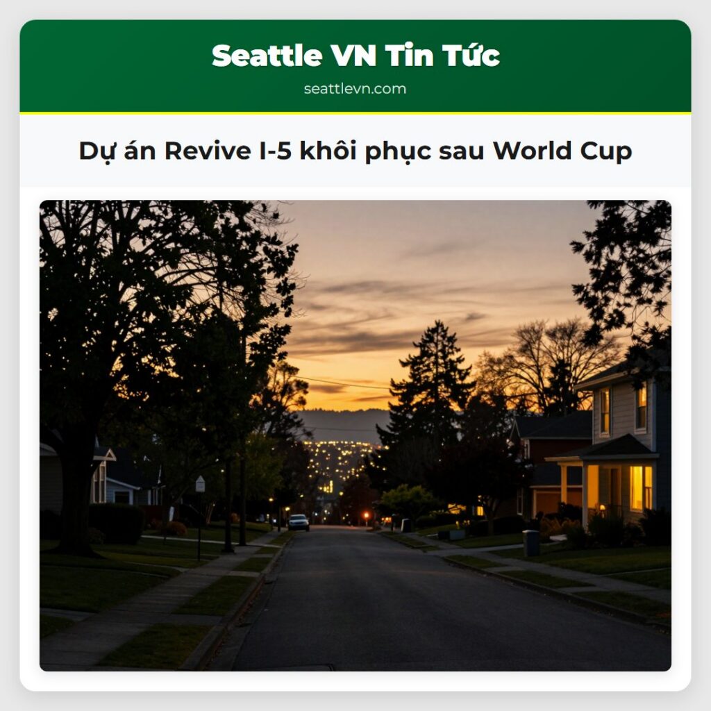 Dự án Revive I-5 khôi phục sau World Cup