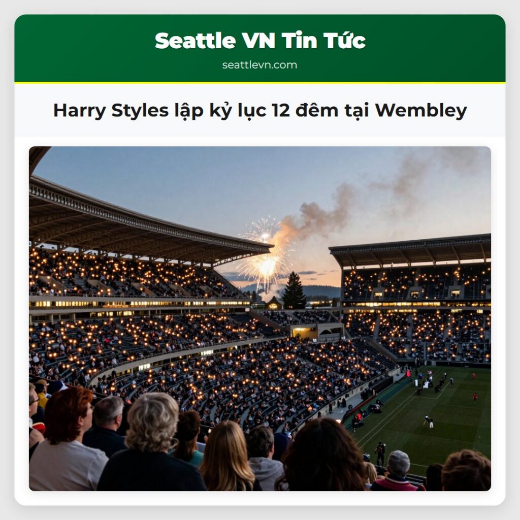 Harry Styles lập kỷ lục 12 đêm tại Wembley