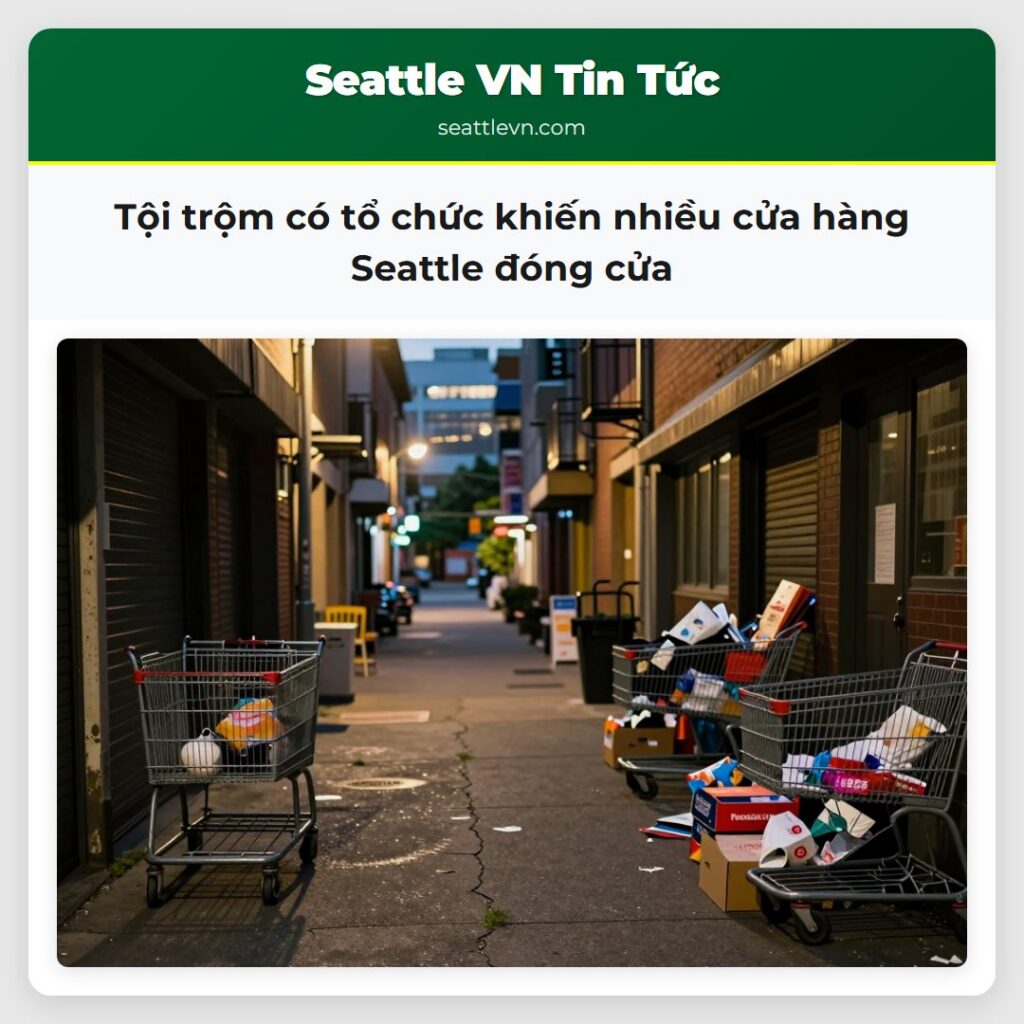 Tội trộm có tổ chức khiến nhiều cửa hàng Seattle