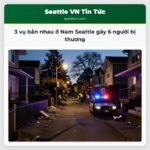 3 vụ bắn nhau ở Nam Seattle gây 6 người bị thương