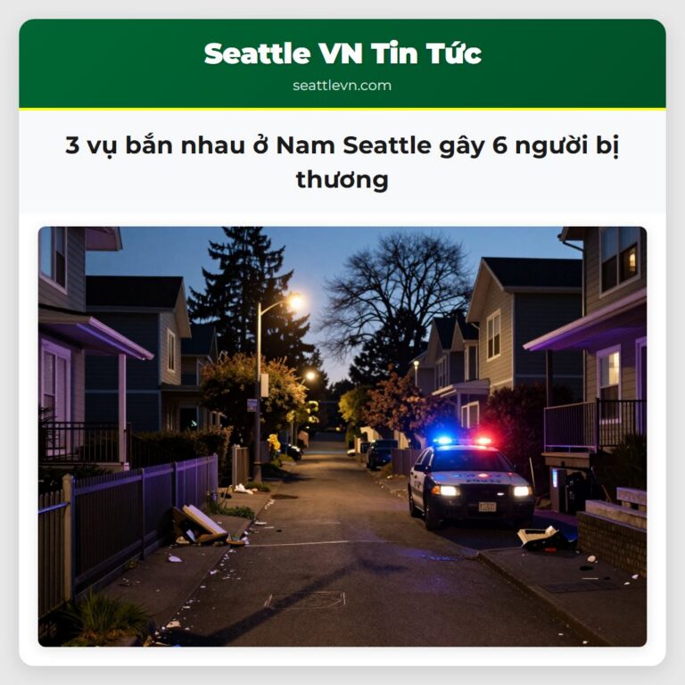3 vụ bắn nhau ở Nam Seattle gây 6 người bị thương
