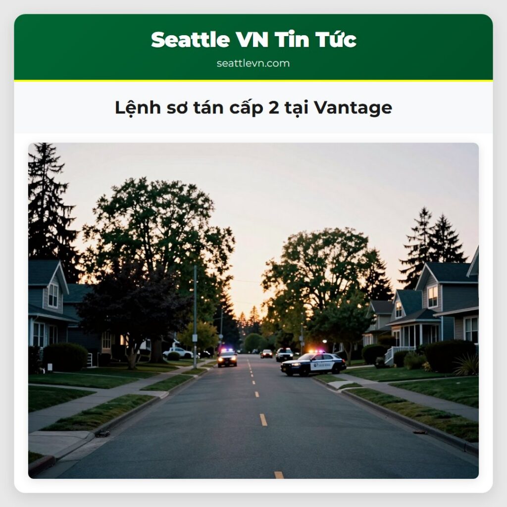 Lệnh sơ tán cấp 2 tại Vantage
