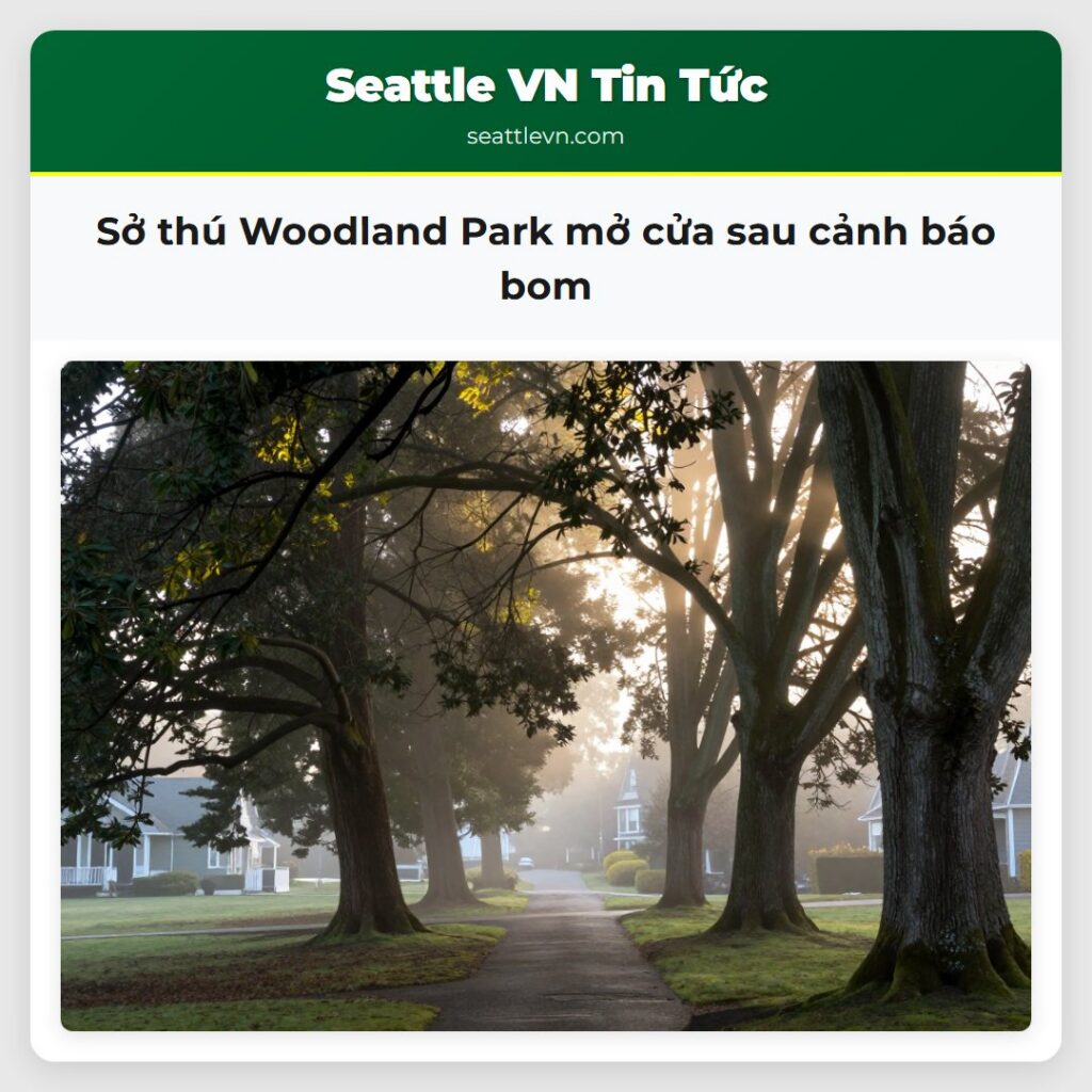 Sở thú Woodland Park mở cửa sau cảnh báo bom
