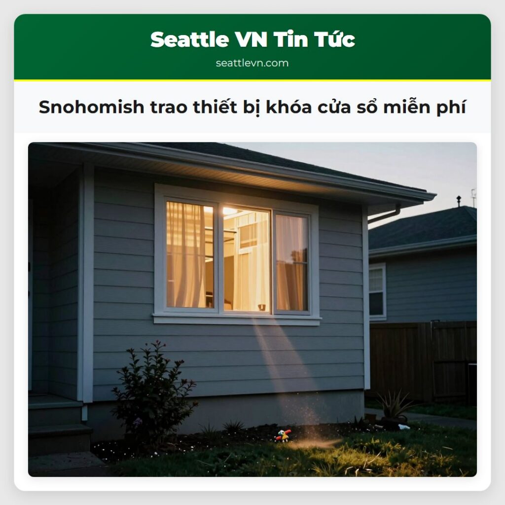 Snohomish trao thiết bị khóa cửa sổ miễn phí